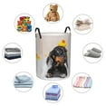 thumbnail image 6 of Fotbe Laundry Hamper With Durable Leather Laundry Basket Dachshund Sitting In Bathtub Thickened Waterproof Round Collapsible Laundry Hamper, Dirty Clothes Laundry Basket, 6 of 8