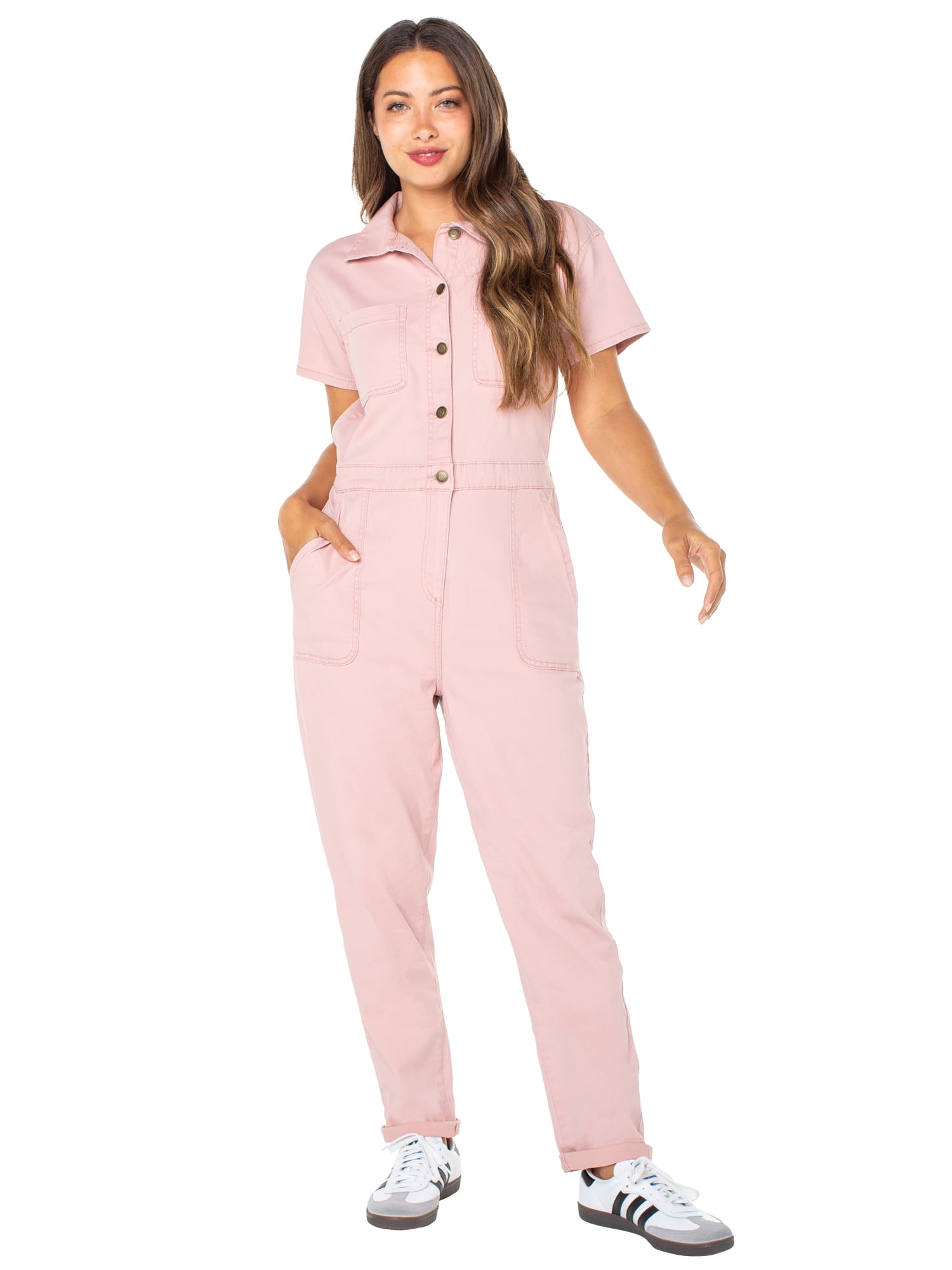 Celebrity Pink Women's Juniors Short Sleeve High Rise Wide Leg