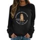 thumbnail image 2 of Gibobby Temperamento Pullover Top sudadera de – Sudadera del día de la Sudadera cómoda para mujer para de la (tipo 2)(Negro, L), 2 of 4