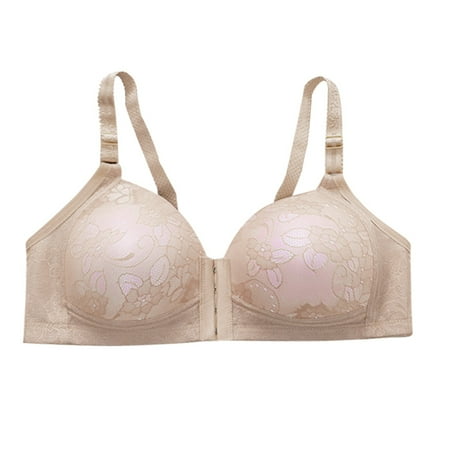 

TUOBARR Summer Saving Clearance Bras for Women Women s Solid Bra Wire Free Underwear One-Piece Bra Everyday Underwear Beige L