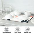 thumbnail image 7 of Yayeee Dish Drying Mat for Kitchen Counter 18"x24" Microfiber Absorbent Pad, Black Retro Flower, 7 of 7