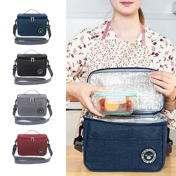 Insulated Lunch Bag, Large Reusable Lunch Box with Adjustable Shoulder Strap, Super Large Capacity & Multi Compartments for All-Day Freshness, Ideal for Work, School, Picnics, and Daily FAJHHA