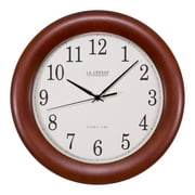 La Crosse Technology WT-3122A 12.5 Inch Cherry Wood Atomic Analog Clock