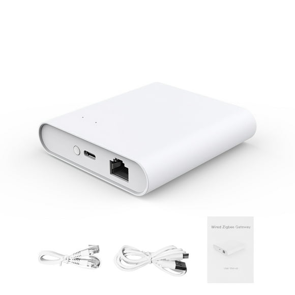 Zootealy Smart Home Hub Gateway ZigBee 3.0 Wireless Control Center White ABS Material - Intelligent Home Automation System, Square Design, App Remote Control, Scheduled Tasks, Wired Connection, 5V