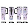 thumbnail image 6 of Kuromi And My Melody 40 Oz Tumbler with Handle And Straw, Vacuum Insulated Stainless Steel Double Wall Water Bottle Travel Coffee Mug, Gifts for Women Boys Girls, 6 of 8