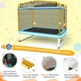 thumbnail image 4 of Gymax 3-in-1 6FT Rectangle Kids Trampoline w/ Swing Horizontal Bar & Safety Net Outdoor Yellow, 4 of 10