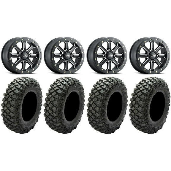 ITP Inertia Beadlock 14" Wheels Black  40mm 30" Crawler XR Tires Can-Am Maverick X3 / Honda Pioneer 1000 / Talon