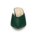 thumbnail image 6 of BLISSFUL STEP Women's Pointed Toe Chunky Slides Mules Dark Green 11, 6 of 7