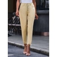 thumbnail image 2 of HOTAPEI Womens Skinny Jeans High Rise Skinny Jeans Button Fly Raw Hem Jeans Skinny Ankle Jeans Butt Lifting Jeans, 2 of 5