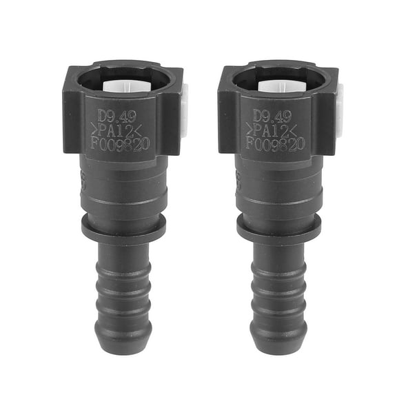 Unique Bargains 2pcs Fuel Line Quick Connect Straight Push-On Single Barb Adapter Connector for 3/8 to 3/8 Rubber Tube