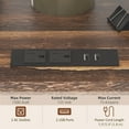 thumbnail image 4 of Vinsetto Mobile Printer Stand with Socket USB Charging Ports Rustic Brown, 4 of 10