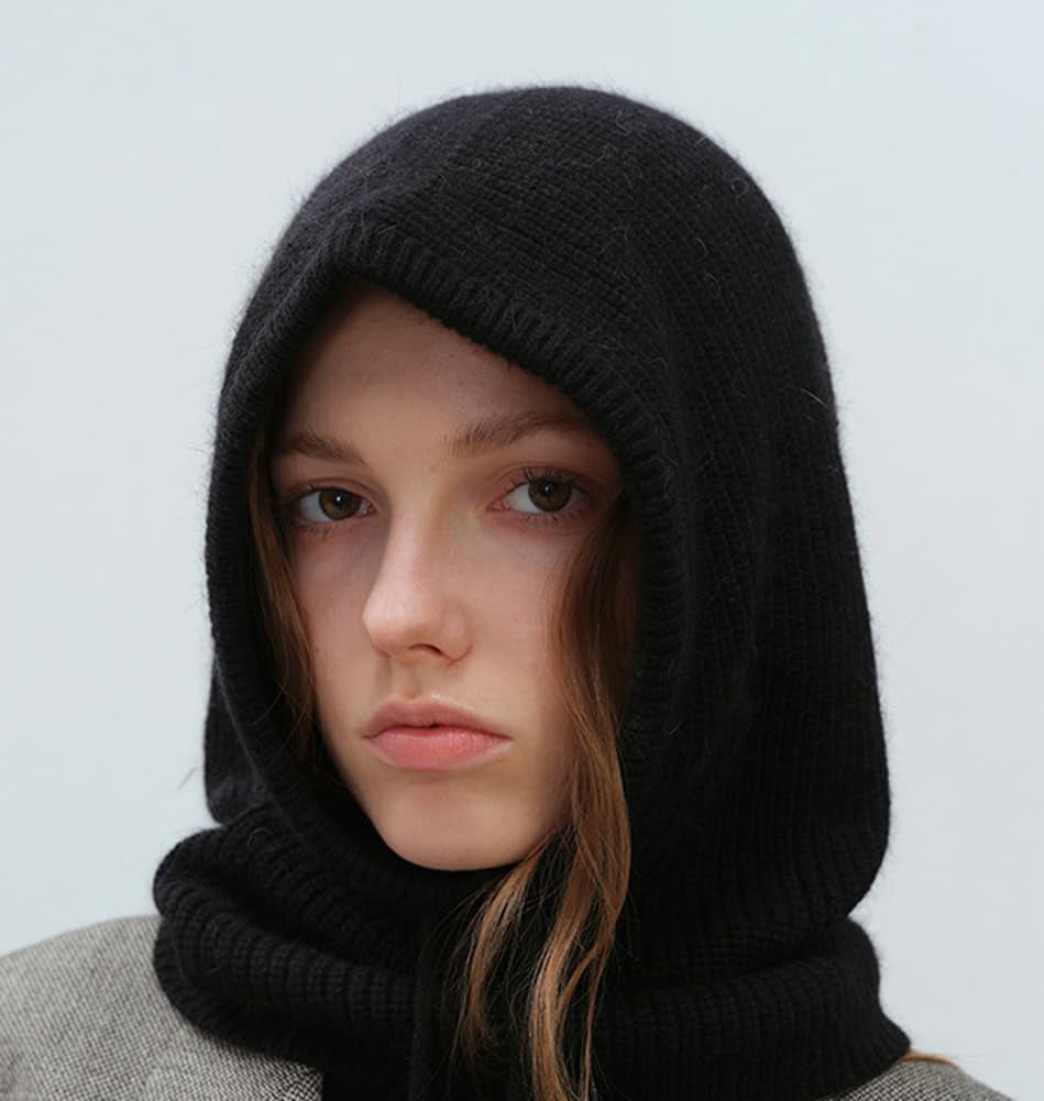 CoCoMangos Pull on Beanie Hats for Women Men with Scarf Womens Balaclava Trendy Winter Hats Cold-Proof Bonnet Knit Beanies for Guys