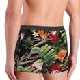 thumbnail image 6 of Salouo Watercolor Tropical Flowers Print Men's Boxer Briefs,Breathable Underwear Elastic Waistband Briefs for Men -Medium, 6 of 8