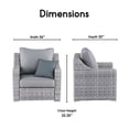 thumbnail image 2 of Elle Decor Vallauris Fauteuil d'Extérieur Gris, 2 of 8