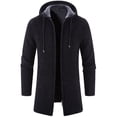 thumbnail image 1 of Suéter con cremallera para hombre, abrigo cálido, cárdigan medio largo, prendas de punto informales, ropa de otoño e invierno, novedad, 1 of 4