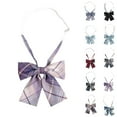 thumbnail image 3 of ZACPNCV Kids Plaid Tie Uniform Pre-Tied BowKnot Cute Stylish Colorful Bow Ties Sky Blue Free Size, 3 of 3
