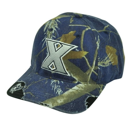 NCAA Xavier Musketeers Distressed Camouflage Camo Real Tree Sun Buckle Hat Cap