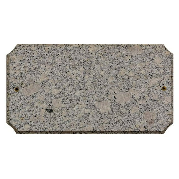 QualArc EXE-4702-WG 9 in. Executive Cut Corner Rectangle White Granite Natural Stone Color Solid Granite Address Plaque