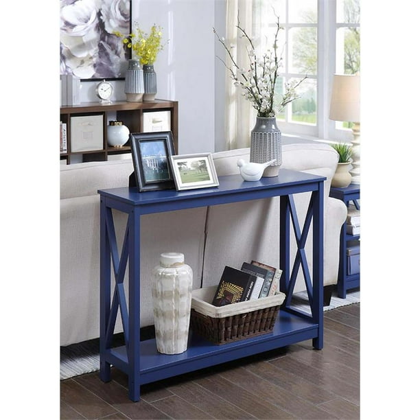 Convenience Concepts Oxford Console Table With Shelf Cobalt Blue Com Convenience Concepts Oxford Console, Convenience Concepts Oxford Console Table With Drawers
