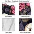 thumbnail image 4 of luoweisi Men's Beach Shorts Quick Dry Swim Trunks with Mesh Lining Roses and Skull S, 4 of 5