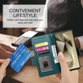 thumbnail image 3 of Allytechgroup Wallet Case for Samsung Galaxy S20 Ultra, Premium PU Leather Cards Slots Shockproof Flip Cover Stand Feature Magnetic Closure Retro Business Style Cover for Galaxy S20 Ultra, Darkgreen, 3 of 6