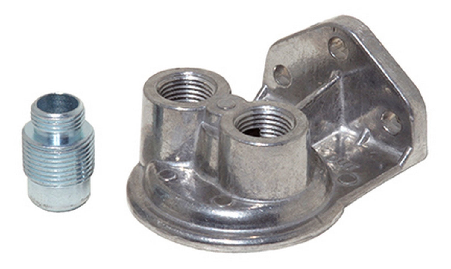 Dual Oil Filter Mount 1in12 Thread 1/2in NPT