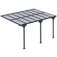 thumbnail image 1 of Outsunny Pavillon de Jardin à Toit Rigide 14 Pieds x 10 Pieds en Polycarbonate, Pergola, Gris, 1 of 10