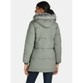 thumbnail image 3 of Big Chill Women's and Women's Plus Wide Quilted Puffer Coat with Faux Fur Trim Hood, Sizes S-3X, 3 of 5