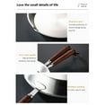thumbnail image 4 of GloryStar Mini Frying Pan Nonstick Skillet With Wooden Handle Stainless Steel Uncoated Fry Pan Induction Compatible, 4 of 8