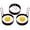 3PCS, variant on 4 Pack Stainless Steel Eggs Maker Non Stick Round Egg Cooker for Cooking Cooking Rings Shaper for Frying Pancake Sandwiches Metal Handle Household Kitchen Breakfast Tool Egg Shaper