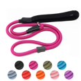 thumbnail image 1 of Correa de entrenamiento de perro de cuerda antideslizante fuerte (5 pies), correa de nailon trenzado resistente y duradera con tapón de goma y mango acolchado, escalada sin tirones, para perros, 1 of 7