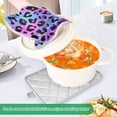 thumbnail image 5 of Colorful Leopard Print Pattern Pot Holder Set 2 Piece Non-Slip Oven Hot Pads Heat Resistant Durable 7x9.8in, 5 of 7