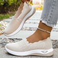 thumbnail image 5 of Women's -on Walking Shoes Casual Loafers Mesh Lightweight Breathable Fashion Running Sneakers(Beige,8.5), 5 of 6