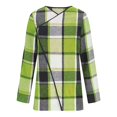 thumbnail image 4 of iOPQO Checkered Cardigan Open Front Cardigan for Women Spring Cardigan Plaid Cardigans for Women Womens Long Cardigan Long Cardigans for Women Long Sleeve Cardigan for Women Mint Green M, 4 of 6
