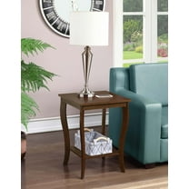 Convenience Concepts American Heritage Transitional Square End Table with Storage, Espresso