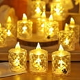 thumbnail image 2 of Musbetu 4Pcs Crystal Flameless Candle Lights LED Tealight Candles Battery-Operated Twinkling Light Fake Candles for Weddings Home Decor, 2 of 7