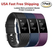 3PACK Fitbit Charge 2 Replacement Bracelet Watch Band Rate Fitness Silicon Size Small