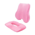 thumbnail image 3 of Cojín de espalda y asiento, cojín de silla de oficina, cojín de cóccix, almohadilla de almohada de soporte de respaldo espeso de respaldo de respaldo Rosa, 3 of 8