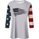 thumbnail image 5 of Camisetas de Manga Corta para las Mujeres Día de la Independencia Patriótica Impresa 3/4 Manga Cuello Redondo, Camiseta Casual para Diarios Y Festivales, 5 of 5