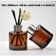 thumbnail image 3 of 2Pcs 50Ml/1.7oz Empty Amber Round Glass Diffuser Bottles with Silver Cap Refillable Essential Oil Jars Containers Fragrance Accessories Use for DIY Replacement Reed Diffuser Sticks Sets Crafts Decor, 3 of 8