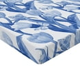 thumbnail image 4 of Ambesonne Spring Fitted Sheet, Tulips Butterflies Pattern, Twin Size, Persian Blue and Pale Grey, 4 of 5