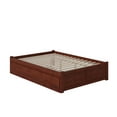thumbnail image 5 of AFI Concord King Solid Wood Platform Bed with Footboard and Twin XL Trundle in Walnut, 5 of 7