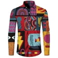 thumbnail image 3 of Camisas de moda para hombre guapo, camisetas casuales con estampado 3D, botones, solapa, manga corta y larga, estilo hip hop, para hombre y mujer, estilo urbano, cárdigan, 3 of 5