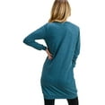 thumbnail image 3 of Women's Long Sleeve Pullover Sweatshirt Dress, FOREST GREEN, S, 3 of 5