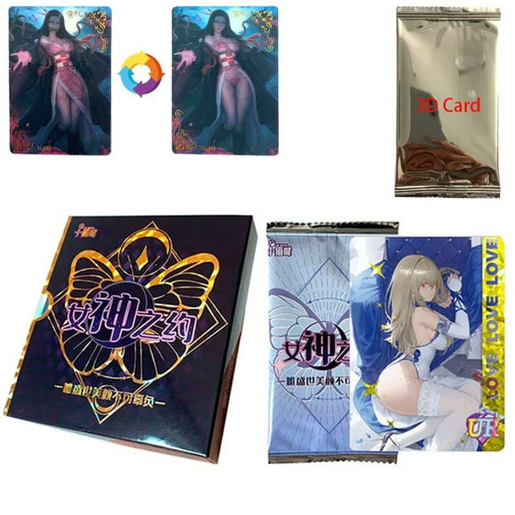 Carte Goddess Story WAIFU + 1 pièce, Collection 3D, cartes de déesse Anime, cadeau d'anniversaire pour enfants, jeu cartes PTR, jouets de Table