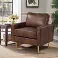 thumbnail image 1 of Lifestyle Solutions Fauteuil Pierson en Similicuir Marron, 1 of 7