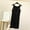 Black, variant on Moomoo House Dress for Women Casual Green Long Cotton Night dress Plain Sleeveless Sleep Tanks for Women