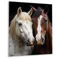 thumbnail image 2 of Designart "Dynamic Equine Duo White and Brown Horse IV" Animals Metal Wall Decor, 2 of 5