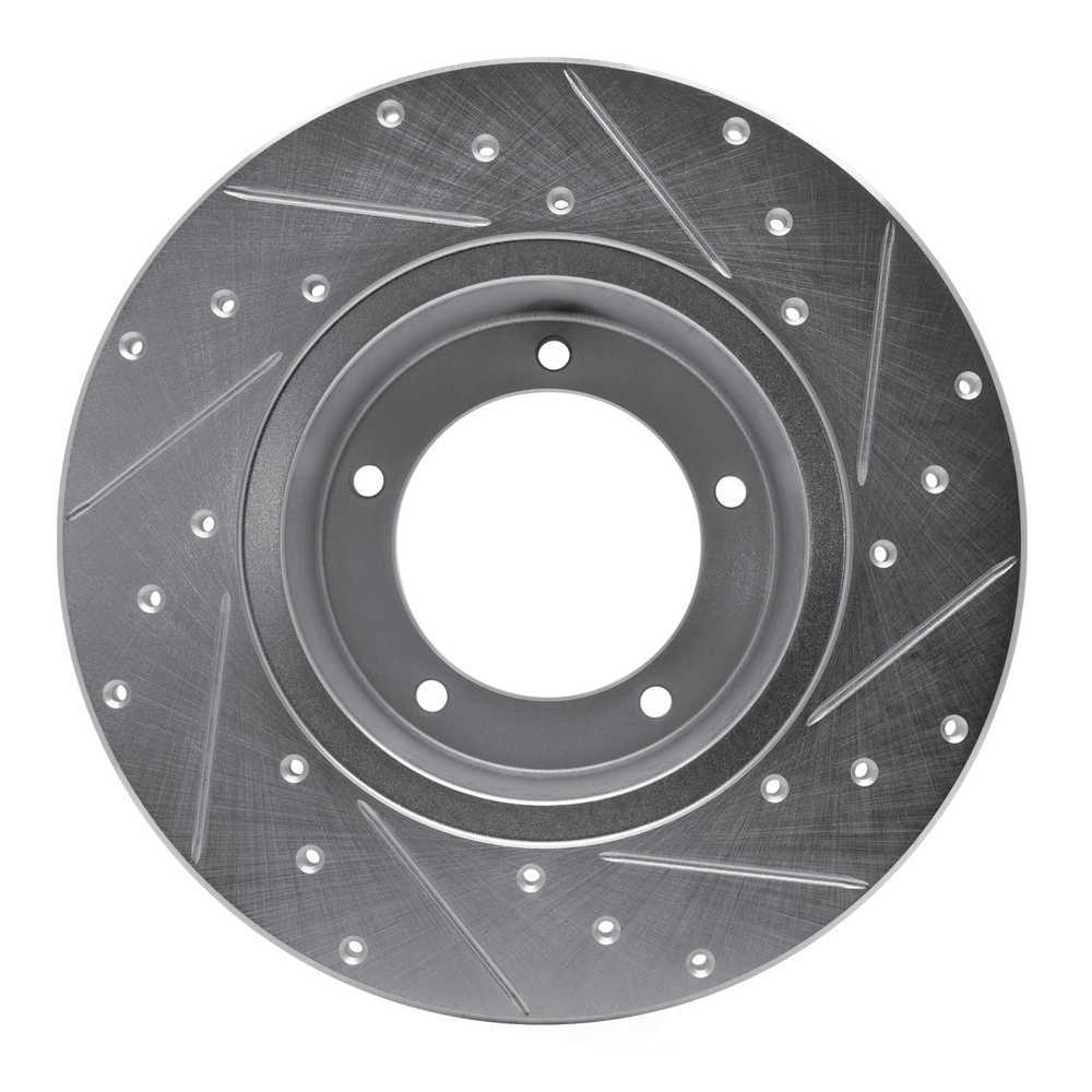 Dynamic Friction Company 631-11000L DFC Brake Rotor - Drilled And Slotted - Silver