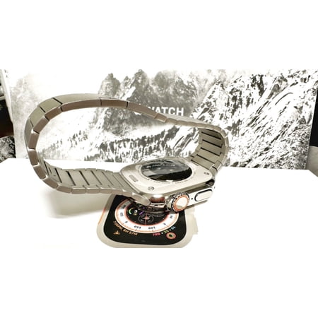 Custom Diamond Polished 49MM iWatch ULTRA with Titanium Link Band